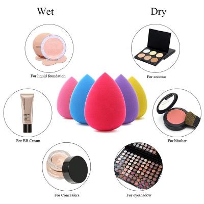 China Makeup Blender Soft Sponge Set Cosmetic Egg Soft Sponge For Foundation Liquid Latex Makeup Wet & Dry Egg Free for sale