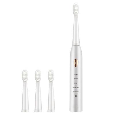 China Teeth Cleaning Bestselling Sonic Rechargeable Electric Toothbrush With 3 Brush Heads For Adults, 5 Modes Ipx7 Waterproof Electronic Toothbrush for sale