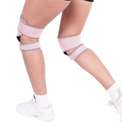 China Adjustable Elasticity Logo Adjustable Patella Compression Knee Custom Breathable Sleeve Sports Knee Brace Breathable Soft Women And Rise Knee Pads for sale