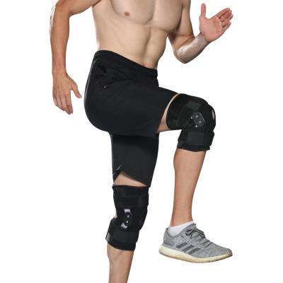 China OK Factory Elasticity Breathable Direct Rise Fabric Adjustable Fitness Breathable Knee Support Compression Steel Plate Support Knee Sleeve for sale