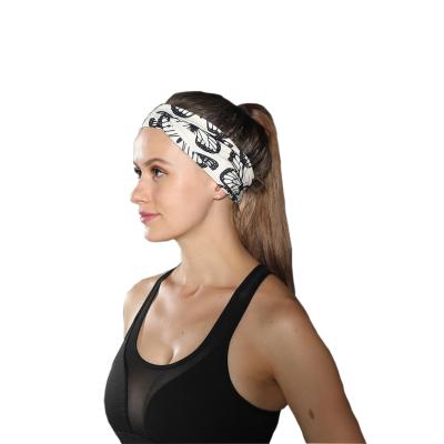 China Reusable Non-slip Running Fitness Sweat Wicking Hair Band Elastic Sweat Absorbent Quick Drying Yoga Hair Band for sale