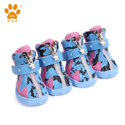 China JML Sustainable New Design Pet Leather Shoes On Sale Non Slip Rubber Dog Shoes for sale