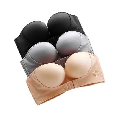 China Bralette Front Closure Push Up Bra Women's Viable Sexy Strapless Women's Lingerie DEF Invisible Seamless Cup for sale