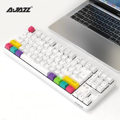 China Ajazz K870T Switch Socket 87 Switch BT Dual Mode Hot Mechanical Game RGB Hot Key Wireless Mechanical Keyboard for sale