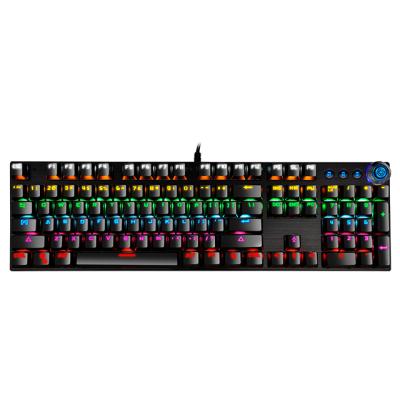 China Cheap Professional Anti-ghosting PC Gamer 104 Keys Blue Switch Wired Mechanical Gaming Keyboard for sale