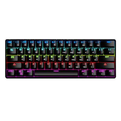 China K28 Anti-ghosting Anti-ghosting Radio 61 Key Portable Rechargeable Blue Gaming Gaming Tooth RGB Mechanical Keyboard for sale