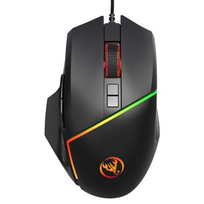 China Game A876 HXSJ 2020 Hot Selling Gaming 6400 DPI USB Wired Ergonomic Gaming Mouse For PC Laptop Computer for sale