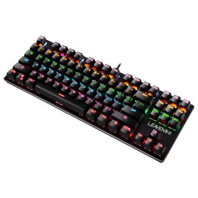 China Anti-ghosting Anti-ghosting Computer Blue Switch Ergonomic Led Light Gaming Wired USB 87 Keys Mechanical Keyboard for sale