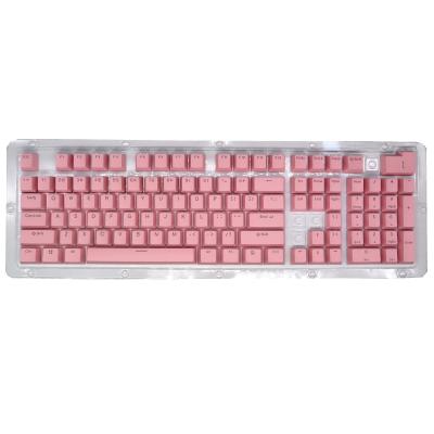 China Computer Keyboard Computer Keyboard 104 Pcs / Set Pink Keycaps Customize Anime Keycaps Doubleshot Keycaps ABS for sale