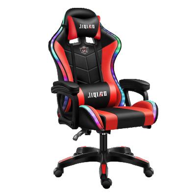 China 2021 Lightweight Adjustable Internet Bar RGB (Height) Style Optional Cool (Height) E-sports Racing Cheap PC Gaming Chair for sale