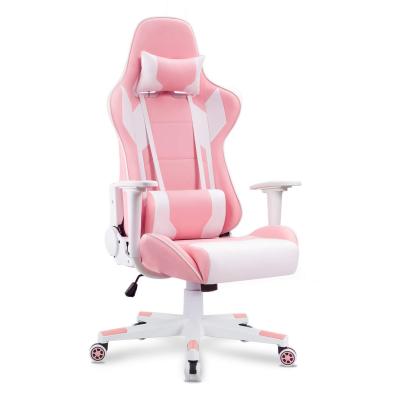 China (Size) Hot Cheap Net Adjustable Gaming Leather Metal Gamer Bar OEM Amazone Pink Chair Net Custom Adjustable Desk (Size) Same for sale