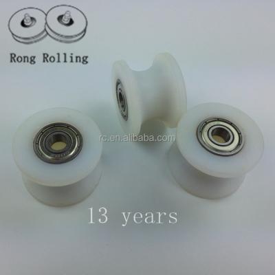 China 428R 1.5 Inch Sliding Nylon U Groove Roller Wheel 428R for sale