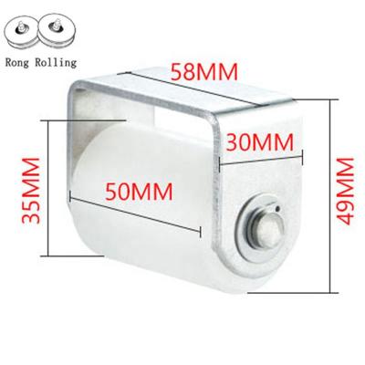 China Nylon sliding door roller diameter 35mm, thickness 50mm with 201stainless steel material backing without bearing. Nylon roller 35x50 for sale