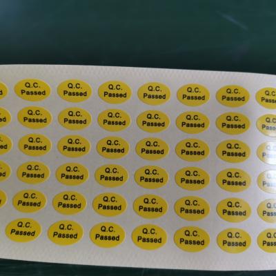 China QC Reflective Epoxy Sticker Waterproof Stickers Paper Custom QC Sticker Pass for sale