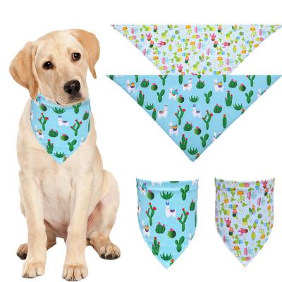 China Cactus Dog Bandana Triangle Dog Scarf Stocked Dog Collar Making Deliveries for sale