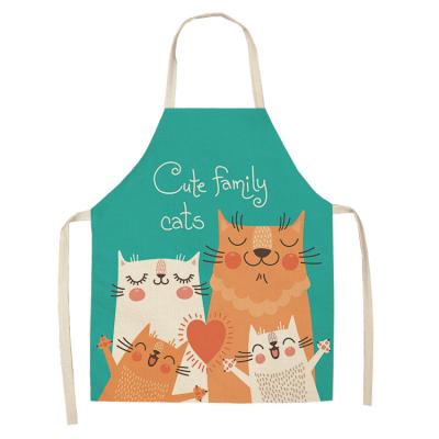 China Cooling Cotton And Creative Cute Cat Apron Canvas Support To Customize Design for sale