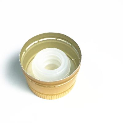 China Free Sample Pilfer Proof 31.5mm Spill Non Leak Proof Aluminum Plastic Olive Oil Bottle Cap for sale