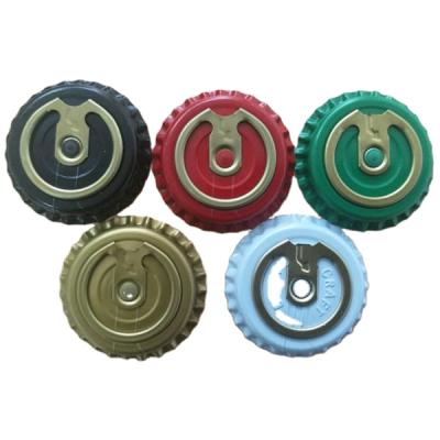 China Non Spill Factory Price Food Grade Metal Caps Cheap Non Refillable Beer Ring Pull Bottle Crown Caps for sale