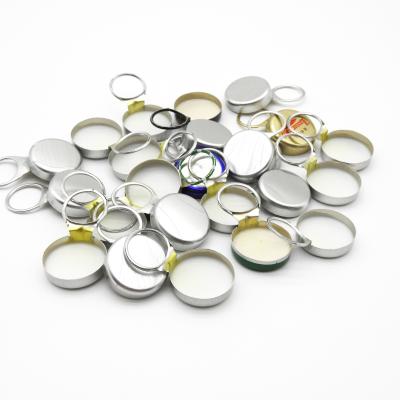 China Non Spill Factory Outlet Printing Custom Soda Easy Open Standard Size 26 Mm Beer Bottle Cap Ring Pull Aluminum Cap for sale