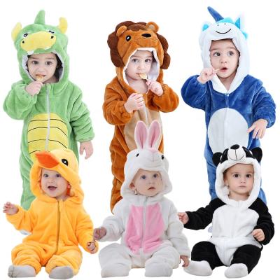 China Wholesale Boys Flannel MICHLEY 3D Cartoon Newborn Baby Clothes Romper Ropa De Bebe Infant Girls Halloween Winter for sale