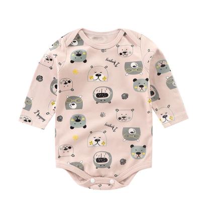 China Michley Newborn Girl OEM Regular Wholesale Unisex Long Sleeve Printing 100%Cotton Baby Rompers for sale