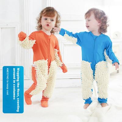 China MICHLEY Regular Wholesale Boy And Girl Crawling Clothes Kids Broom Suit Baby Rompers for sale