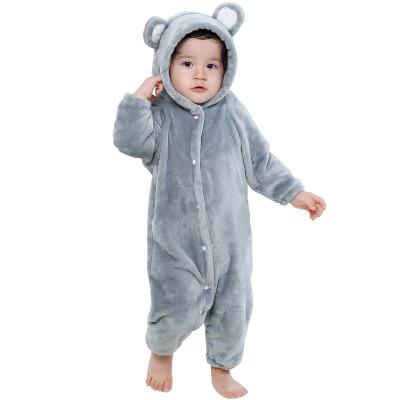 China Wholesale 100% Polyester Michley Polyester Knitted Long Sleeve Winter Newborn Baby Rompers for sale