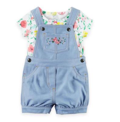 China Michley Summer Fashion Breathable Cotton Shorts Sleeve Clothes Baby Cotton Baby Clothes Set for sale