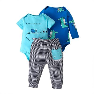 China 100% Cotton Michley 3pcs/lot Design Your Own Short Sleeve Boys Clothes Cotton Jumpsuit Summer Baby Romper for sale