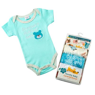 China 100% Cotton Michley Tops Sale 5-Pack Newborn Cartoon Girls Shorts Sleeves Rompers Boys Baby Jumpsuit for sale