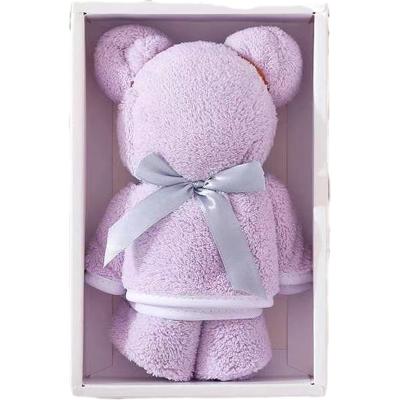 China Viable Wholesale High Quality Michley Towel With Gift Package Coral Fleece Bear Bath Towels for sale