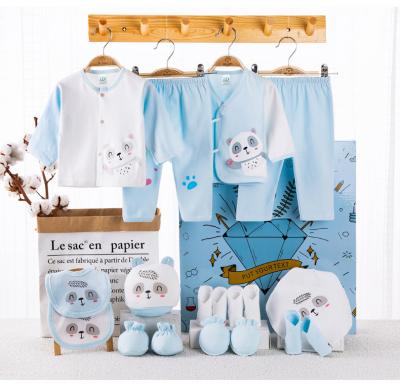 China MICHLEY 18 Pcs Breathable Layettes Newborn Gift Set For Babies Boy Or Girls Newborn Baby Cartoon Clothes for sale