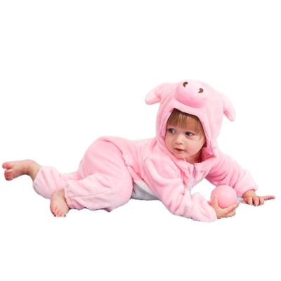 China Hot Selling Polyester MICHLEY Winte Pink Pig Cartoon 100% Animal Cosplay Girld Baby Clothes Baby Winter Romper for sale