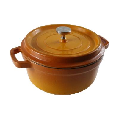 China Real Factory Non Sustainable Stick Enamel Coated Cast Iron Casserole Sets for sale