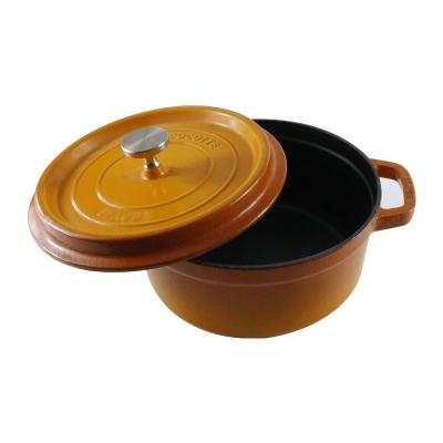 China Amazon Sustainable Hot Sale Non Stick Food Warmer Enamel Coated Cast Iron Casserole Pots Sets for sale