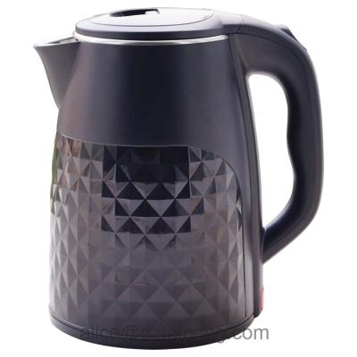 China 360 Degree New Design Diamond Shape Double Layer Electric Rotation Base Kettle for sale