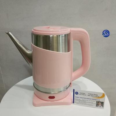 China 360 degree low white color stainless steel rotation electric kettle with gooseneck tetera termoelectrica for sale