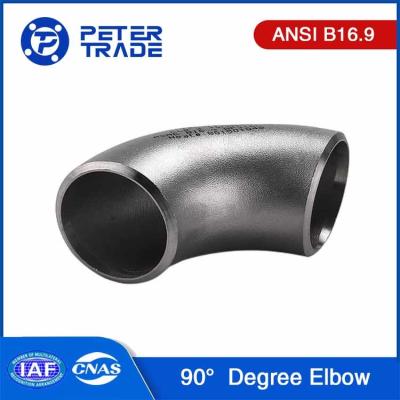 China ASME B16.9 Acero de carbono ASTM A234 WPB Tubo de ajuste de 90 grados Codo 1/2' a 48' de pulgada en venta