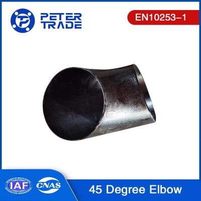 China 3D Radius Butt Welding Pipe Fittings EN10253-1 45 Degree Elbow SCH10-XXS S235 S265 for sale