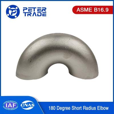 China ASME B16.9 Aço inoxidável 304 306 Tubos de encaixe 180D Curto raio Cotovelo Retorno OEM OBM à venda