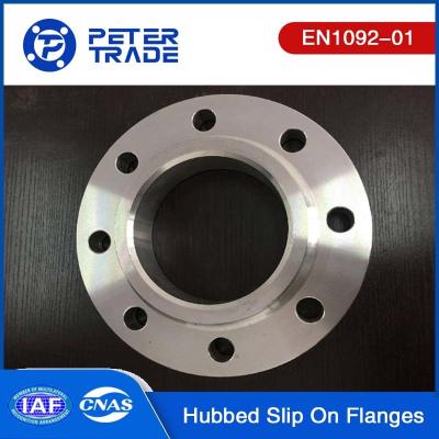 China PN 10 Aço carbono A105 A420 A350/aço inoxidável SS304 316 Hubbed 3 Inches Slip On Pipe Flange EN1092-01 TIPO 12 à venda