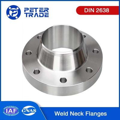 China DIN-normen DIN 2638 roestvrij staal ASTM A182 SS304 SS316 Weld Neck Flanges WNRF PN160 Voor waterleidingen Te koop