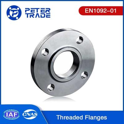 China Flange de tuberías industriales Flange de tuberías de acero al carbono con rosca EN1092-01 Tipo 13 PN63 Para la industria del petróleo y el gas en venta