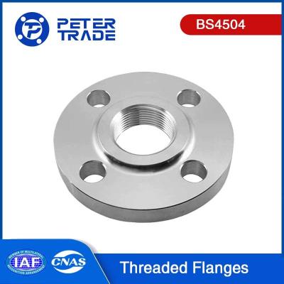 China Stainless Steel Threaded Pipe Flange BS4504 PN 25 4 Inch Threaded Flange Raised Face 304/314/316 in Water/Power Industry for sale