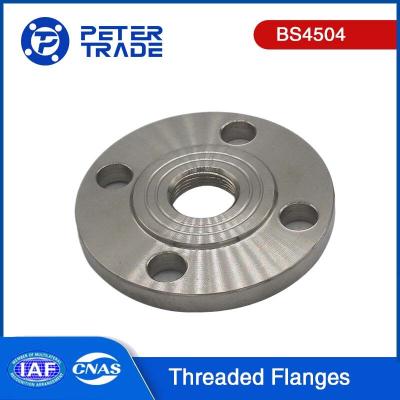 China BS4504 Carbon Steel Threaded Flanges Raised Face ASTM A105 2 Inch Threaded Pipe Flange PN 40 for Oil and Gas Industry for sale