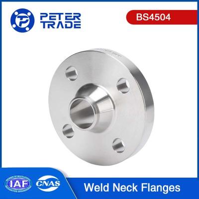 China Zinc Plated 4 Inch Weld Neck Raised Face WNRF Flanges PN 25 for Oil and Gas Industry for sale