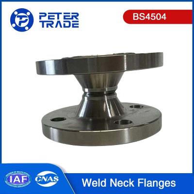 China 4 Inch Carbon Steel Weld Neck Flanges BS4504 Weld Neck Raised Face WNRF Flanges PN 25 Code 111 For Oil And Gas Industry for sale