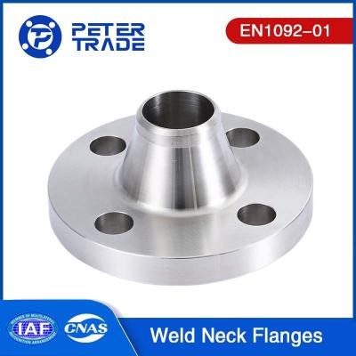 China EN1092-01 Flange de tubo de pescoço de solda Flange WNRF Flange PN2.5 Flange de pescoço de solda de aço carbono A105 TIPO 11 para aplicações industriais à venda