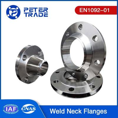 China EN1092-01 Carbon Steel Flange Type 11 PN 40 3 Inch Weld Neck Flange Raised Face/WNRF Flange for sale