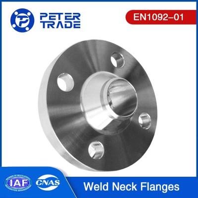 China EN1092-01 Weld Neck Raised Face WNRF Flange PN 63 4 Inch Carbon Steel Weld Neck Flange for sale